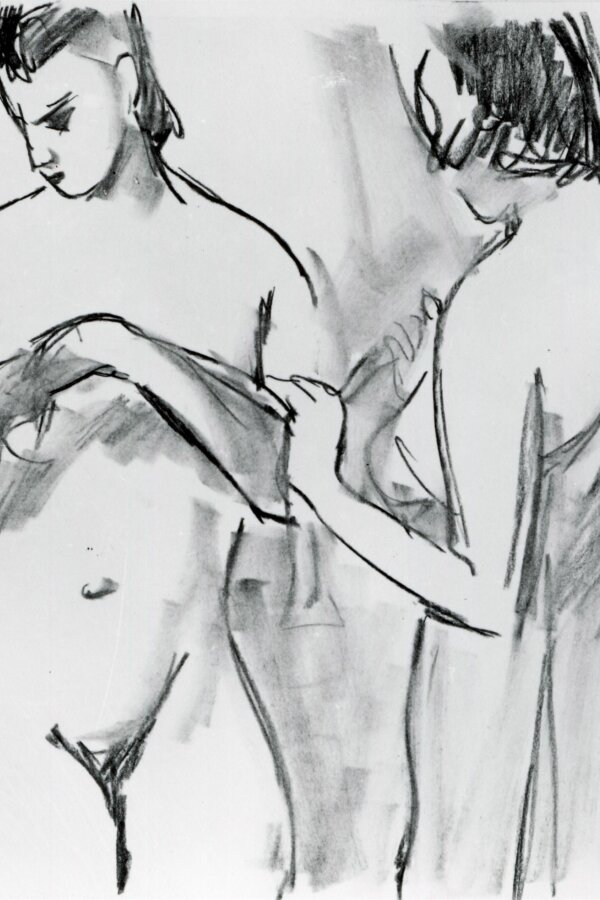 Eugen Nevan, V umývárně, 1945